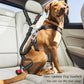 Adjustable And Heavy Duty Dog Car Seat Belt - Striped Nylon Large Dog Traction Rope for Car Rides